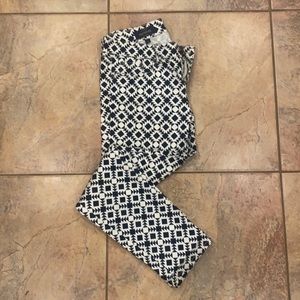 J. Crew toothpick geometric print pants